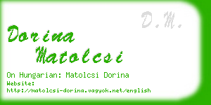 dorina matolcsi business card